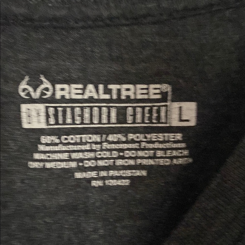 Realtree Dark Gray T-Shirt with Orange Logo - Picture 2 of 3